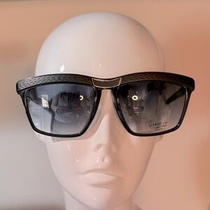 Emilio Pucci Paris Black Acetate Mr. Burbank Square Gradient Polarised Glasses
